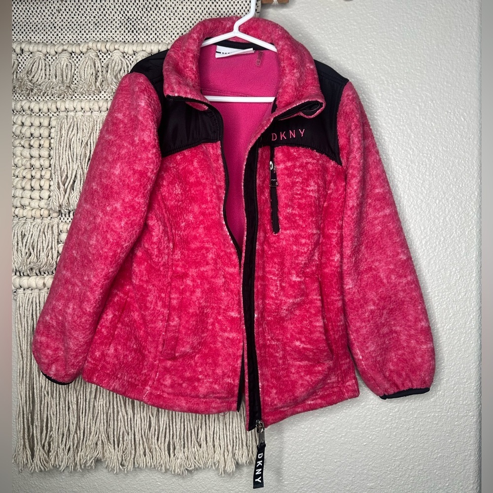DKNY Girls Pink Fleece Jacket